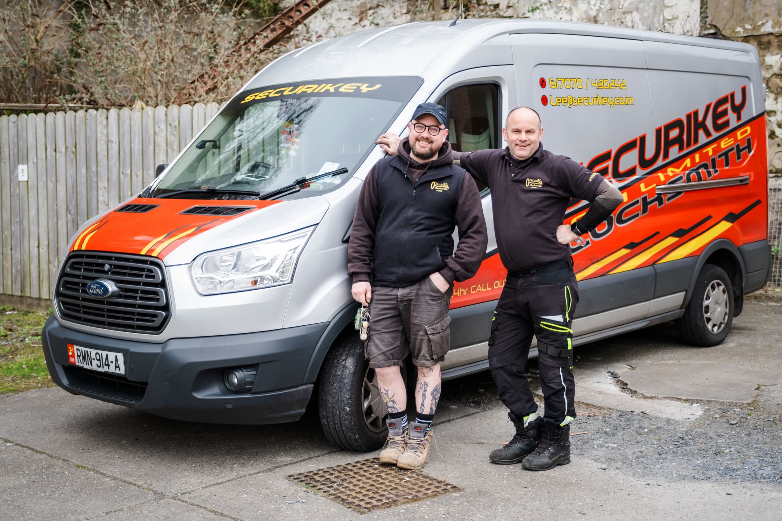 Securikey mobile locksmith van and team on the Isle of Man