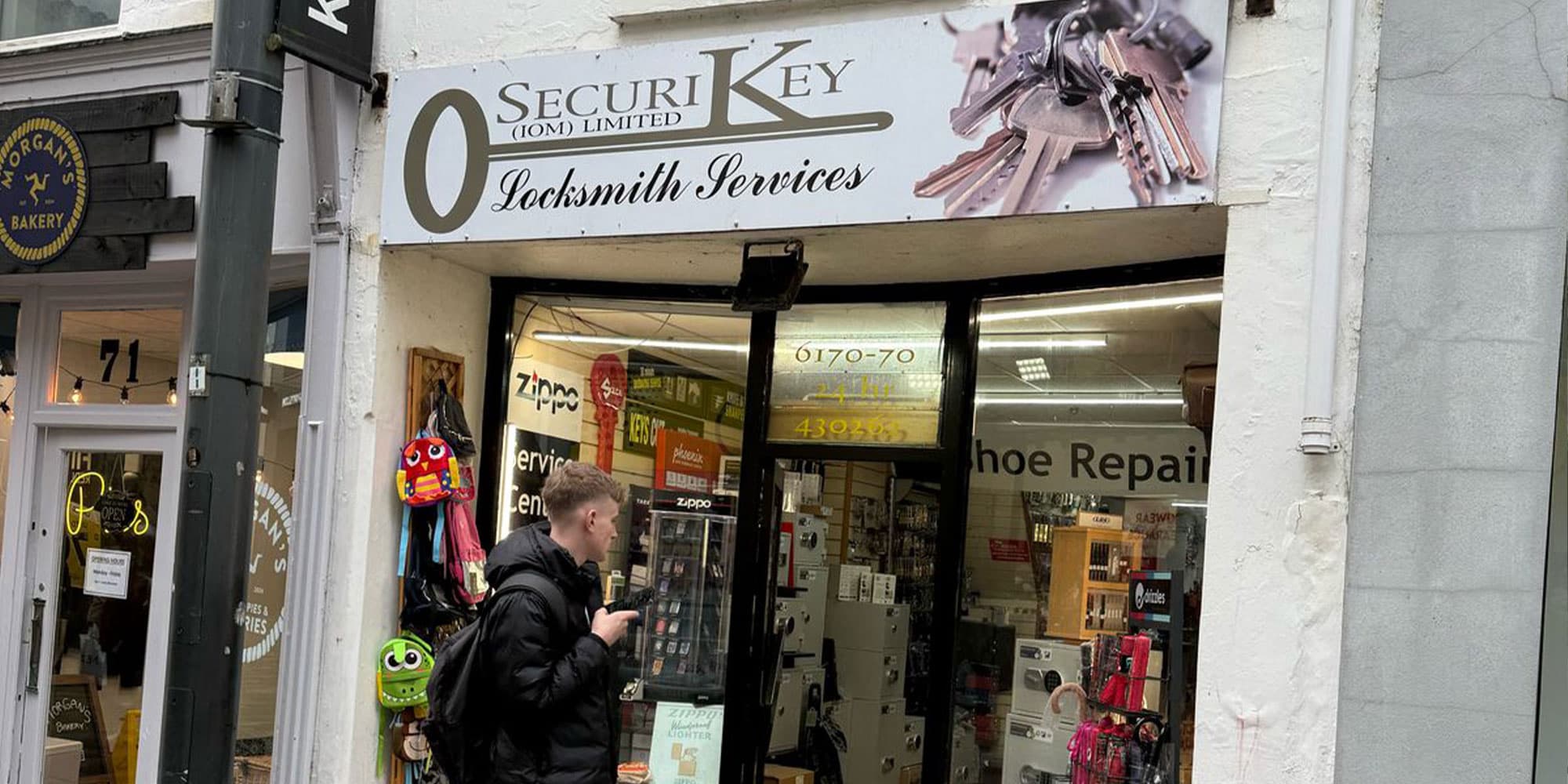 SecuriKey shop front in Douglas